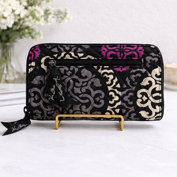 Vera Bradley Zip Wallet – Canterberry Magenta Pattern (Retired 2013) - Picture 1 of 4